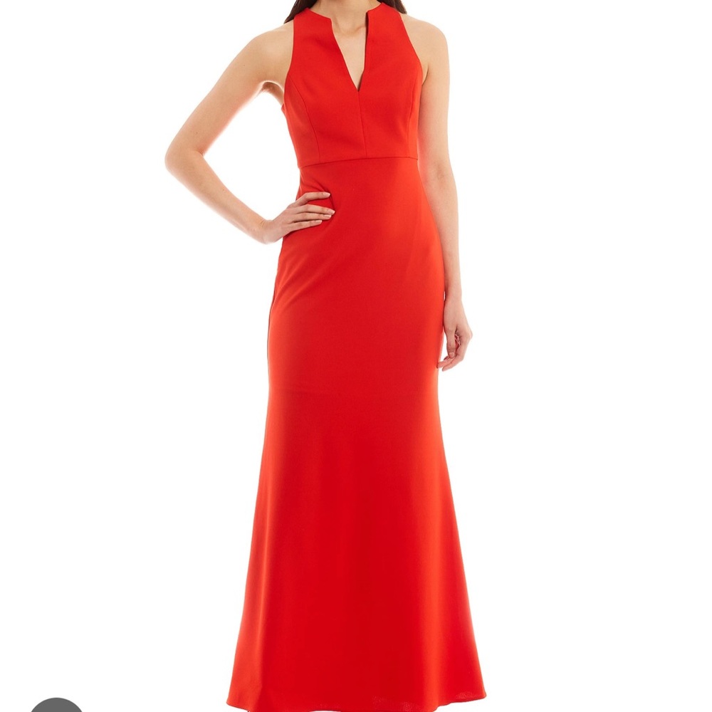 Badgley Mischka Long Red Dress